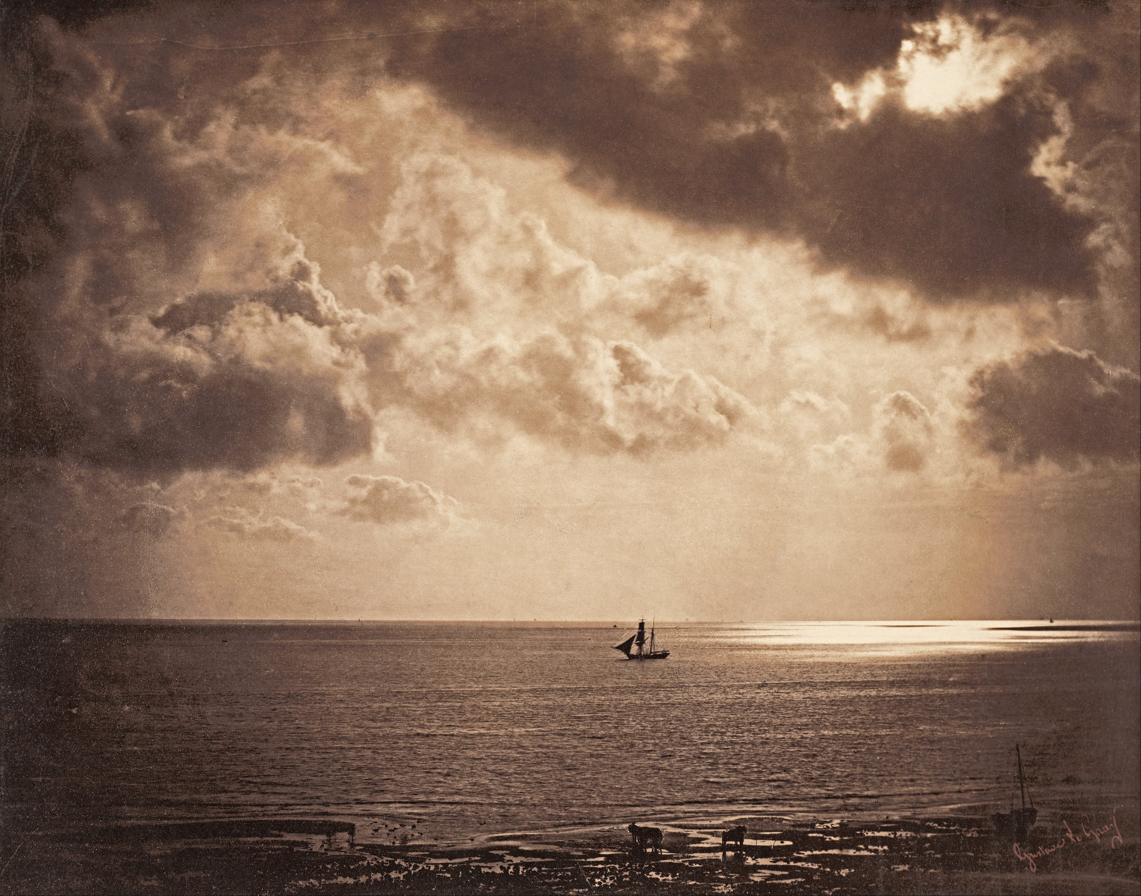 Brig upon the water, 1856, by Gustave Le Gray