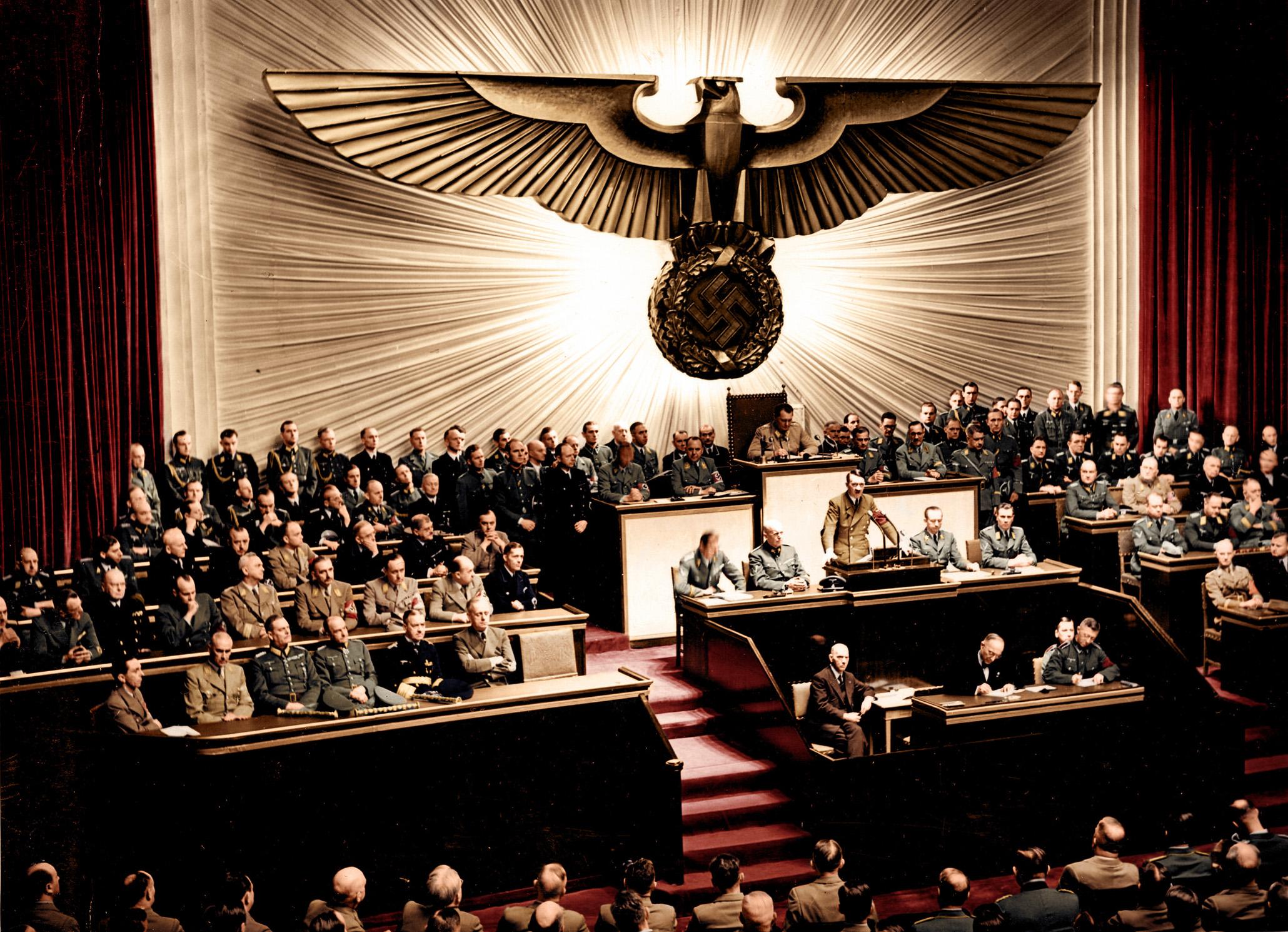 Hitler declaring war on America, Berlin, 1941