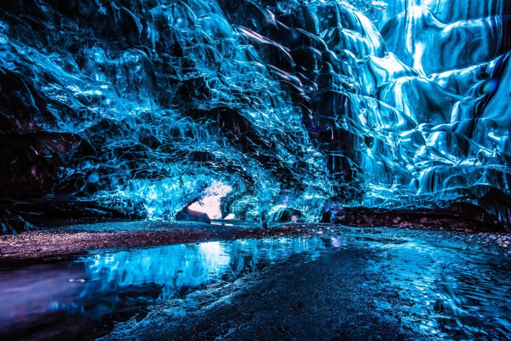 Ice cave under Vatnajökull glacier, Iceland