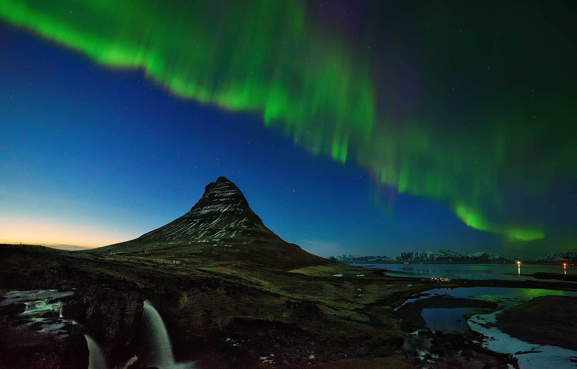 Aurora above Kirkjufell mountain, Iceland