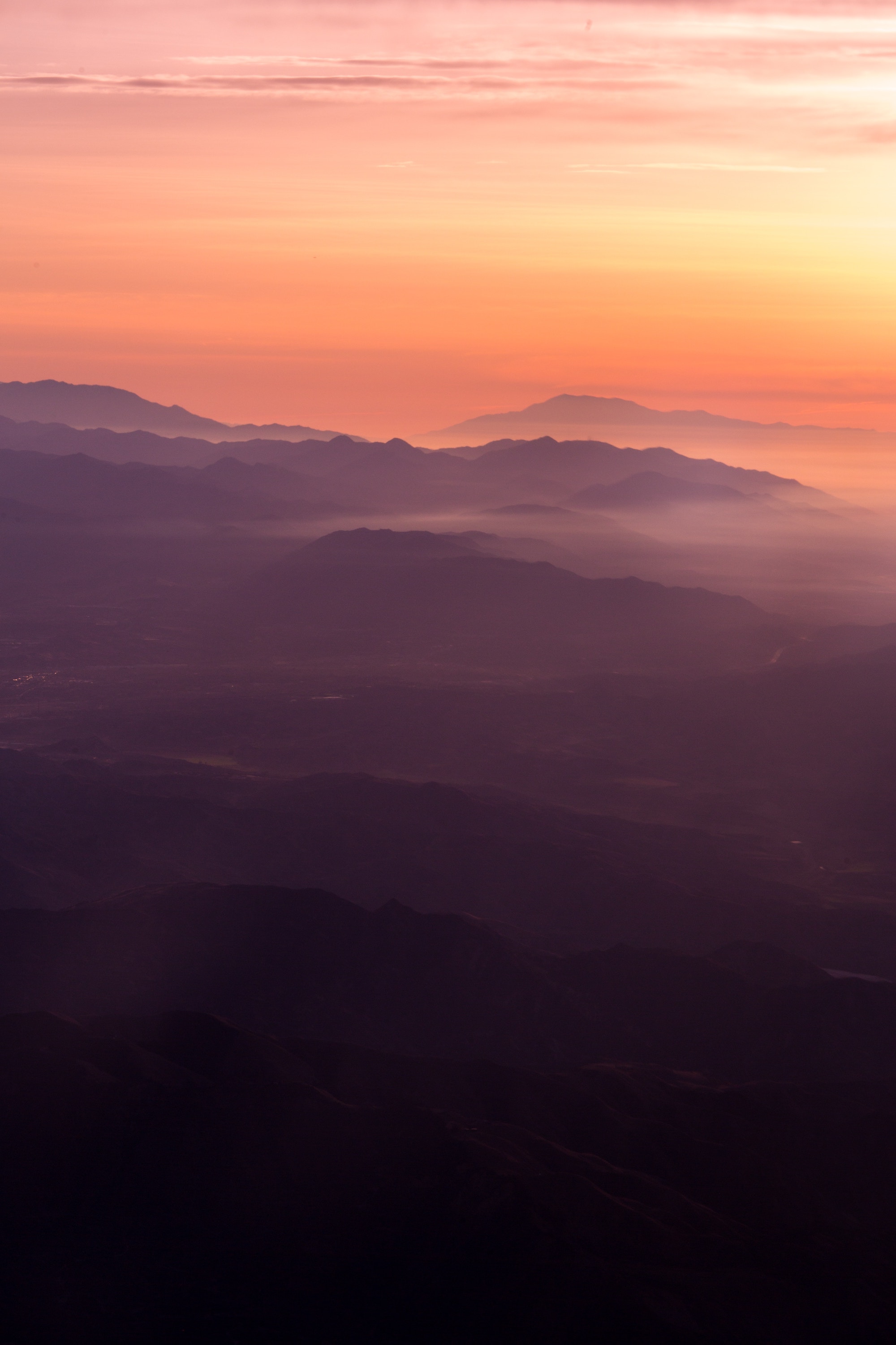 Mountain Sunset Color Gradient