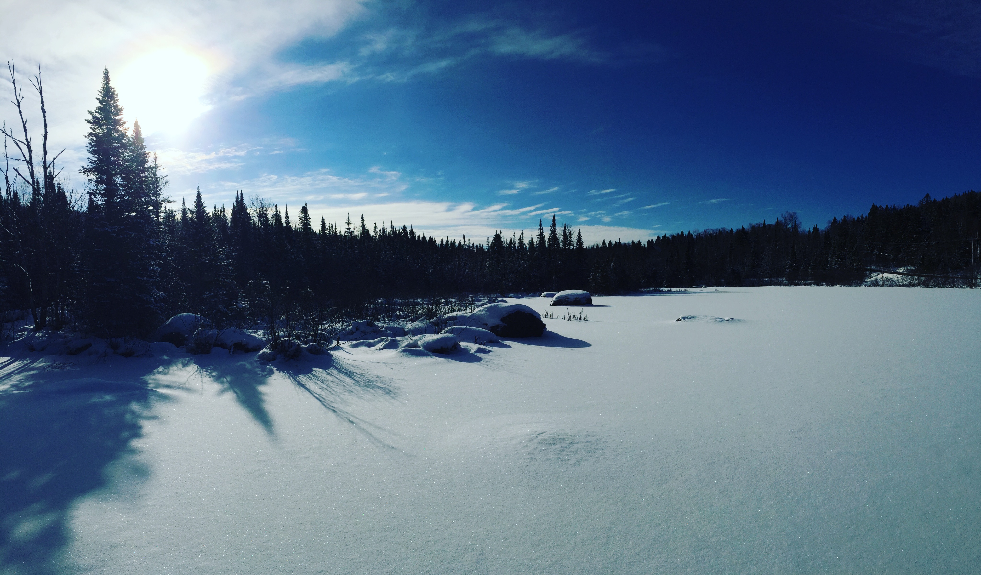 Lake in winter, Canada