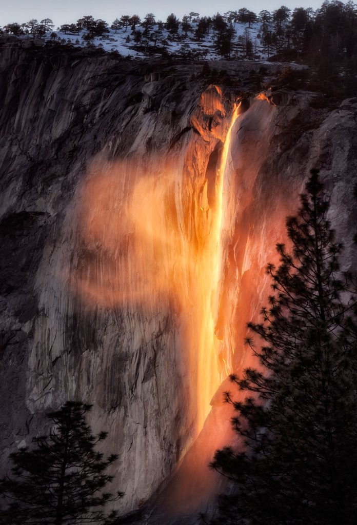 Golden Horsetail Falls, Yosemite National Park