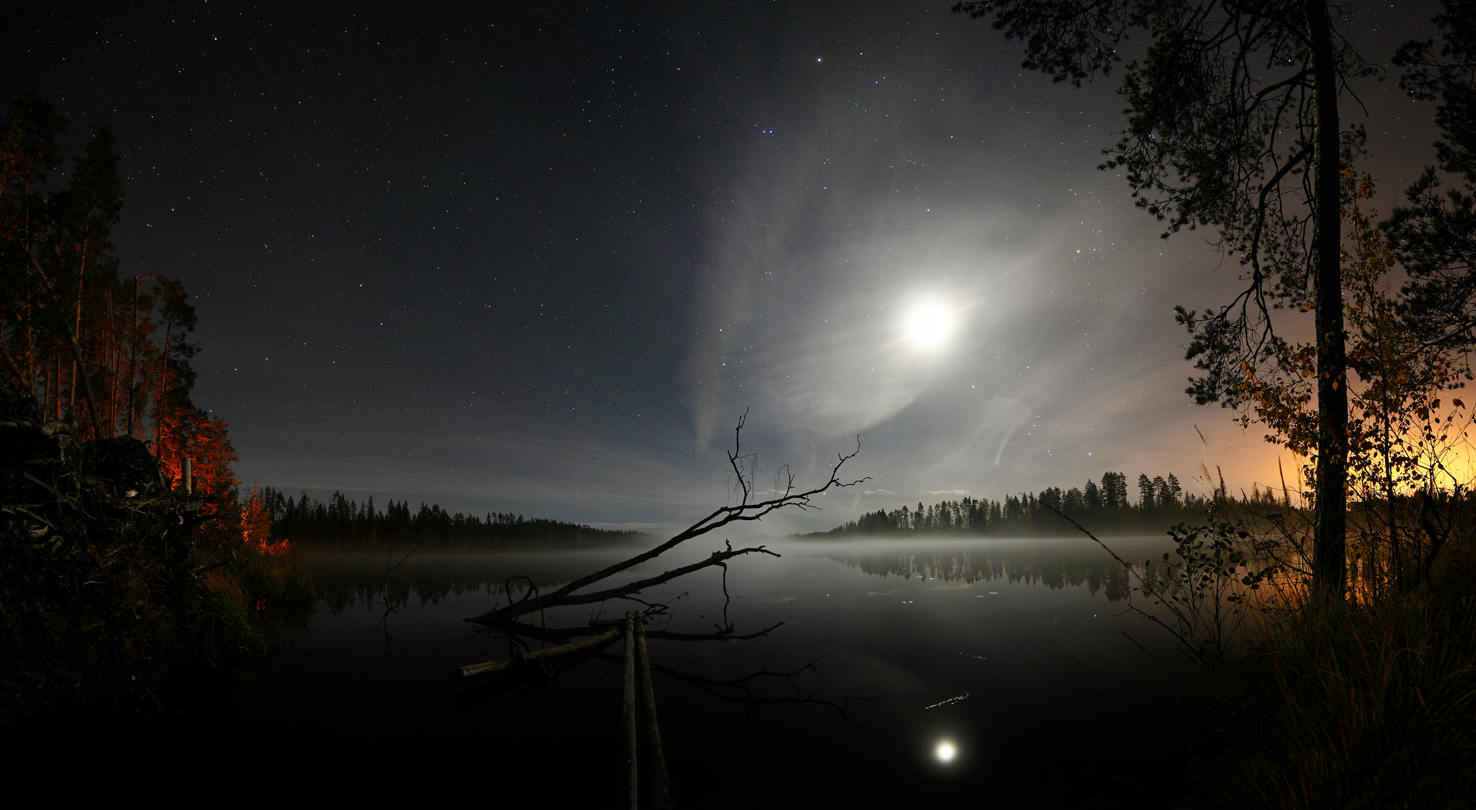 Lake at night, Russia