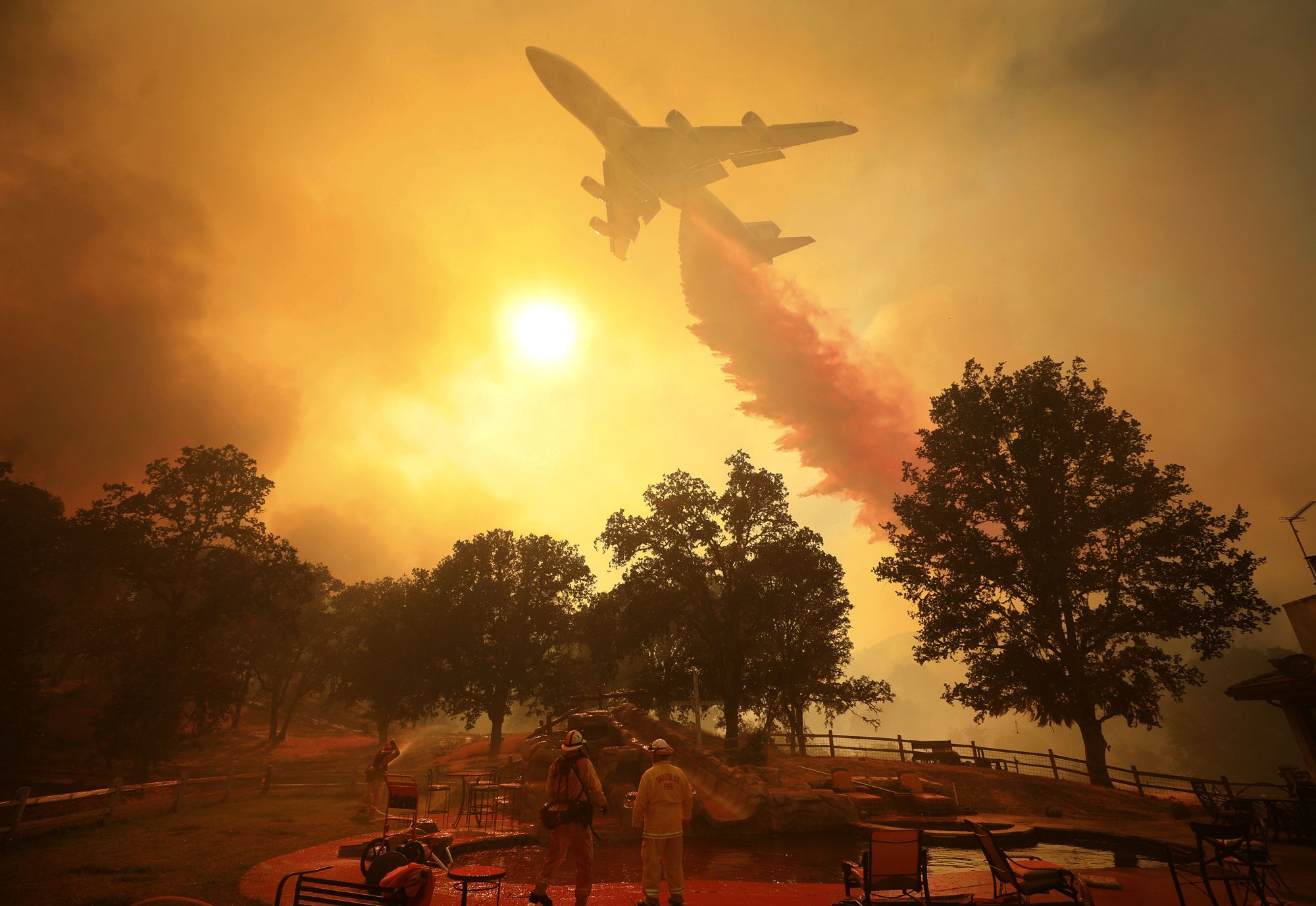 Boeing 747 firefighting in California, August 2018