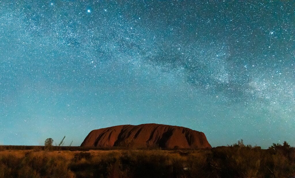 Ayers Rock under the Milky Way